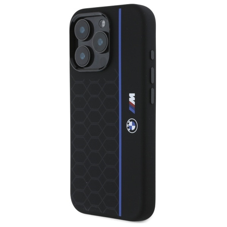 BMW ETUI CASE HARDCASE SILIKONOWE DO IPHONE 16 PRO 6.3 DO MAGSAFE HEXAGON
