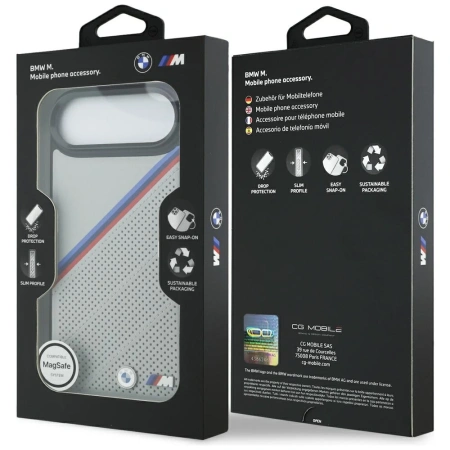 BMW ETUI M TRICOLOR METAL LOGO DO IPHONE 17 AIR MAGSAFE LUKSUSOWA OCHRONA