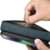 iCarer Oil Wax Wallet Case 2in1 etui iPhone 14 skórzany pokrowiec z klapką Anti-RFID niebieski (WMI14220721-BU)