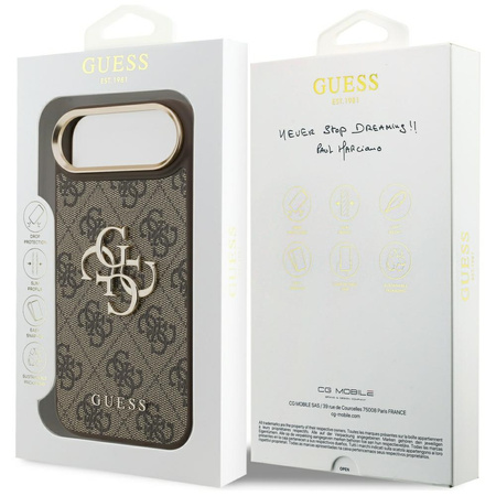Etui Guess 4G Big 4G Classic Logo do iPhone Air brązowy złoty