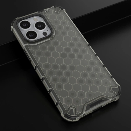 HURTEL ETUI HONEYCOMB PANCERNE DO IPHONE 13 PRO Z ŻELOWĄ RAMKĄ WYTRZYMAŁE