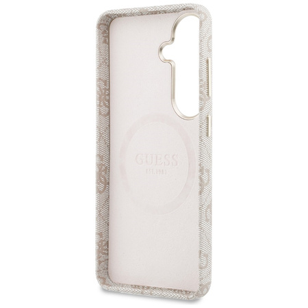 Etui Guess 4G Script MagSafe do Samsung Galaxy S26 różowy