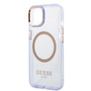 Guess GUHMP14SHTCMU iPhone 14 6,1" purpurowy/purple hard case Gold Outline Translucent MagSafe