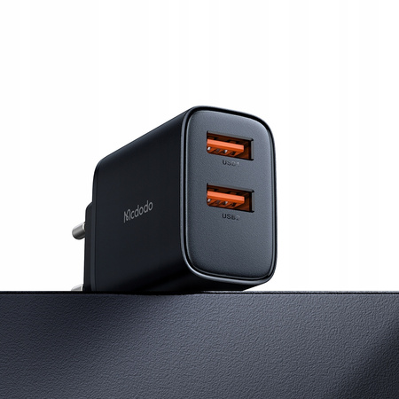 MCDODO UNIWERSALNA ŁADOWARKA SIECIOWA 2XUSB 12W + SZYBKI KABEL USB USB-C 1M