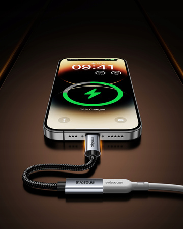 INNOSTYLE PRZEJŚCIÓWKA ADAPTER LIGHTNING USB-C OTG 3A DO IPHONE 11 12 13 14