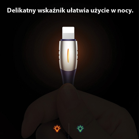 USAMS KABEL PLECIONY DO LIGHTNING 1,2M DO IPHONE 5 6 7 8 X Z FUNKCJĄ