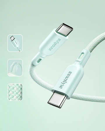INNOSTYLE KABEL USB-C SZYBKIE ŁADOWANIE DO IPHONE SAMSUNG KEVLAR 240W 2M