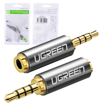 Ugreen adapter audio jack 2.5mm męski do jack 3.5mm żeński czarny (20501)