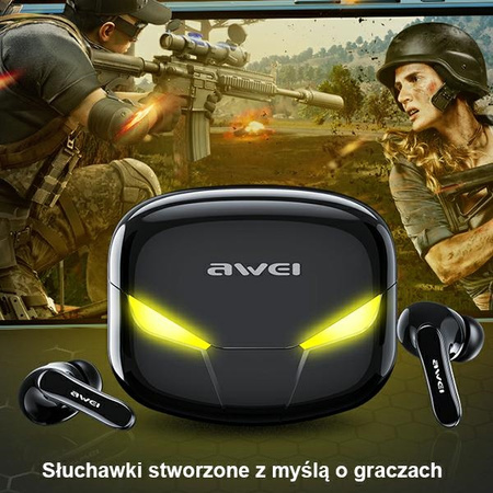 AWEI SŁUCHAWKI T35 TWS DO TELEFONÓW STACJA DOKUJĄCA BLUETOOTH 5.0 GAMINGOWE