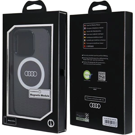 Etui Audi IML Big Logo MagSafe na iPhone 14 Pro - czarne