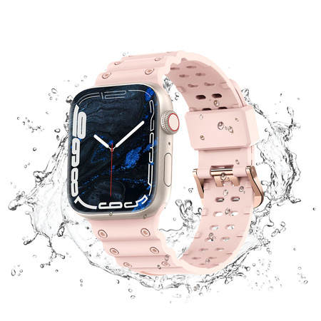 Strap Triple Protection pasek Apple Watch SE, 8, 7, 6, 5, 4, 3, 2, 1 (41, 40, 38 mm) opaska bransoleta różowy