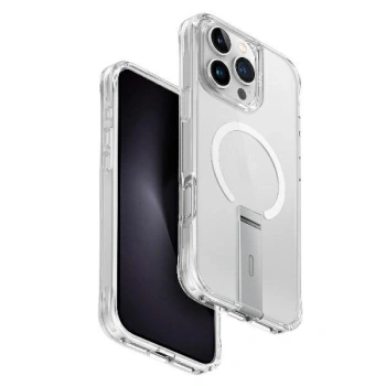 UNIQ ETUI ELEVA DO IPHONE 16 PRO MAX 6.9 Z WERTYKALNYM STANDEM LUCENT CLEAR