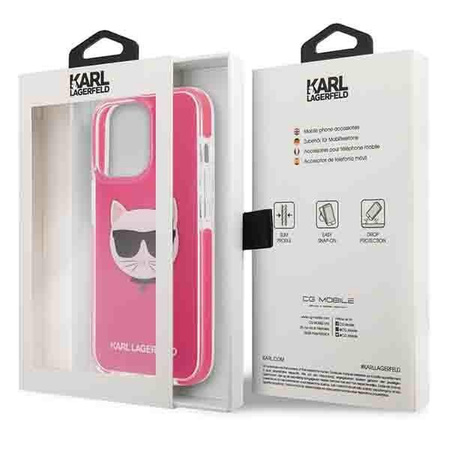 Karl Lagerfeld KLHCP13LTPECPI iPhone 13 Pro / 13 6,1" hardcase fuksja/fuschia Choupette Head