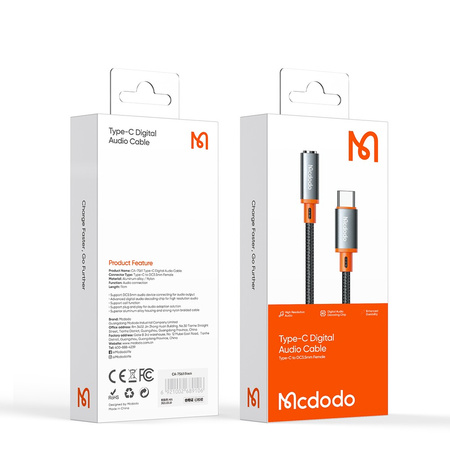 MCDODO ADAPTER USB-C MINI JACK 3,5MM PRZEJŚCIÓWKA KABEL AUX DO SAMSUNG DAC