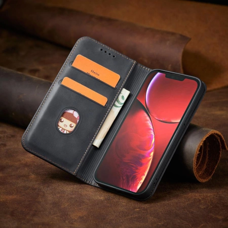 HURTEL POKROWIEC PORTFEL MAGNETYCZNY DO IPHONE 13 PRO Z KARTĄ I PODSTAWKĄ