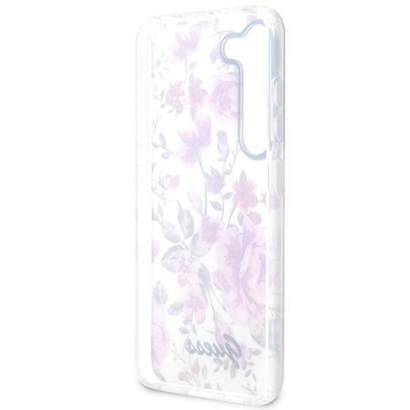 Etui Guess GUHCS23MHCFWST S23+ S916 - białe Flower Collection