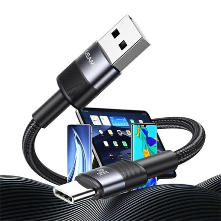 USAMS SET Kabel USB na USB-C 3A 1.2mFast Charging stalowy/tarnish 30 szt. SJ718ZJ01 (US-SJ718)