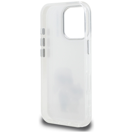 Etui Karl Lagerfeld IML Aquarelle Karl & Choupette & Logo do iPhone 16 Pro Max biały