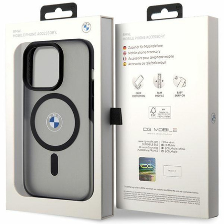 Etui BMW Signature MagSafe BMHMP14LDSLK na iPhone 14 Pro czarne