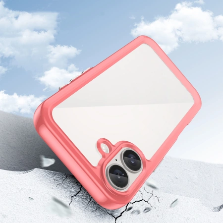 HURTEL ETUI OUTER SPACE CASE Z ŻELOWĄ RAMKĄ DO IPHONE 16 PLUS OCHRONA PRZED