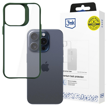 Apple iPhone 15 Pro - 3mk Satin Armor Case+ Green