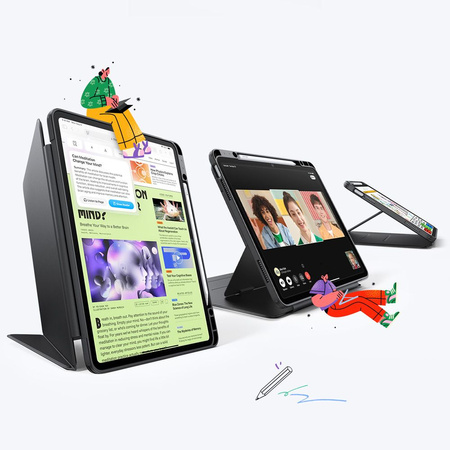ESR FLIP CASE DO IPAD AIR 13 1 2 2024 2025 OCHRONA Z MOŻLIWOŚCIĄ STANOWISKA