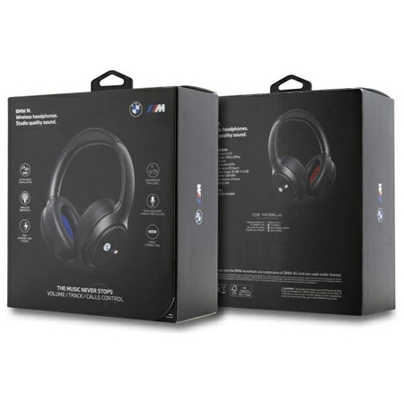 BMW słuchawki nauszne Bluetooth ANC      BMBHKL601MTCAK czarny/black Encmetal Logos