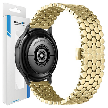 BELINE PASEK DO ZEGARKÓW 20MM METAL HONEYCOMB ZŁOTY DO ZEGARKÓW UNIWERSALNY