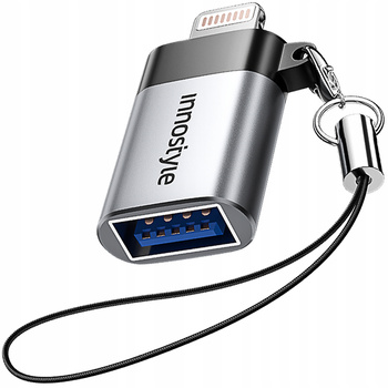 INNOSTYLE ADAPTER PRZEJ艢CI脫WKA USB-A 3.0 DO LIGHTNING IPHONE IPAD 3A OTG