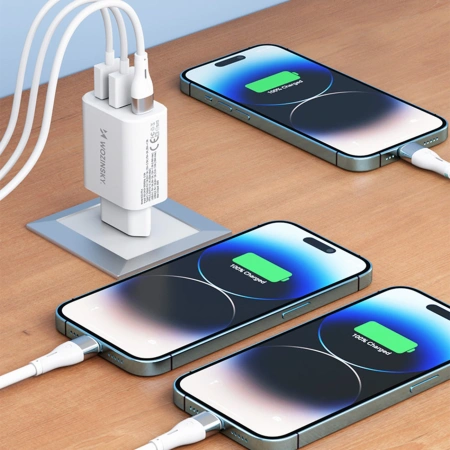 WOZINSKY ŁADOWARKA USB-C 30W 2 X USB-A DO TELEFONÓW I TABLETÓW Z FUNKCJĄ PD