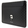 Etui Karl Lagerfeld Sleeve KLCS16SAKHPKK 16" - czarne Saffiano Monogram Ikonik