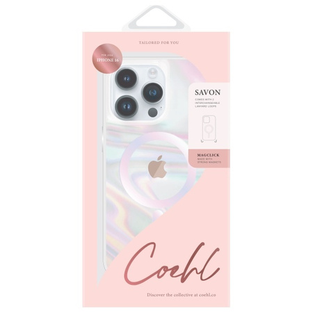 UNIQ ETUI COEHL SAVON DO IPHONE 16 6.1 MAGNETIC CHARGING Z BUBBLE PRISM