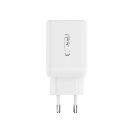TECH-PROTECT ŁADOWARKA PD45W Z 2 PORTAMI DO TELEFONÓW TABLETÓW KABEL USB-C