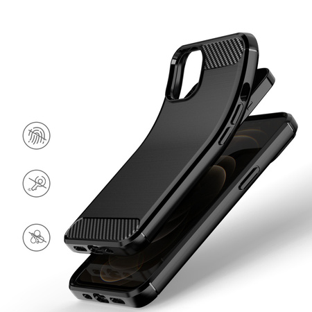 CARBON CASE ELASTYCZNE ETUI DO IPHONE 13 MINI OCHRONA NA TELEFON Z CARBONEM