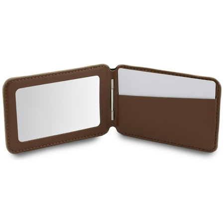 Portfel z lusterkiem Guess 4G Stand &    Mirror Magsafe brązowy