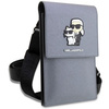 Etui Karl Lagerfeld Torebka KLWBSAKCPMG - srebrne Saffiano Karl&Choupette