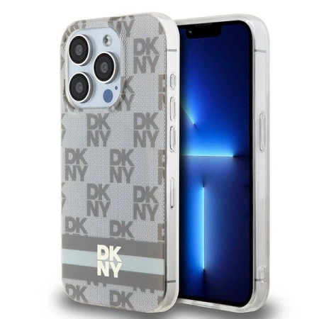 DKNY ETUI HARDCASE DO IPHONE 15 PRO DO MAGSAFE IML CHECKERED MONO PATTERN