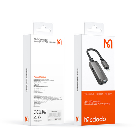 MCDODO ADAPTER PRZEJŚCIÓWKA LIGHTNING USB 3.0 OTG KABEL DO IPHONE ŁADOWANIE