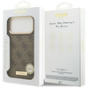 Etui Guess 4G Logo Plate MagSafe do iPhone 17 Pro Max brązowy