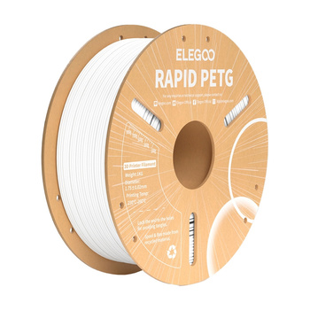ELEGOO FILAMENT RAPID PETG DO 3D DRUKARKI BIAŁY 1KG Z OPÓŹNIONYM