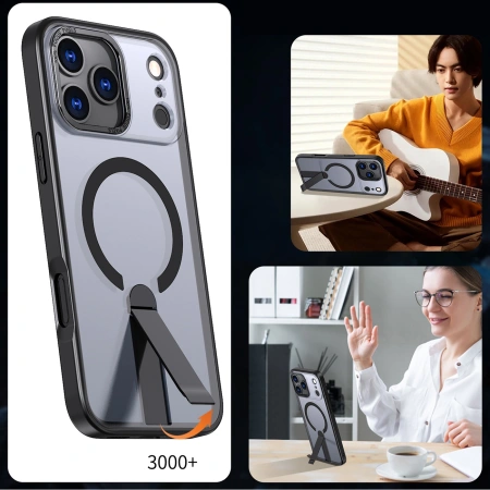 HURTEL ETUI HYBRID ARMOR X DO IPHONE 17 PRO MAX Z PODSTAWKĄ KOMPATYBILNE