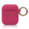 Guess GUACCSILGLFU AirPods cover fuksja/fuchsia Silicone Glitter