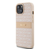 DKNY ETUI HARDCASE DO IPHONE 15 PLUS 14 PLUS 6.7 LEATHER MONO STRIPE Z LOGO