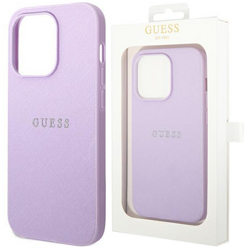 Guess GUHCP14LPSASBPU iPhone 14 Pro 6,1" fioletowy/purple Saffiano Strap