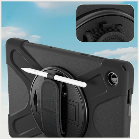 Pancerne etui z uchwytem 4smarts Rugged Case Grip do Samsung Galaxy Tab A11+ czarny
