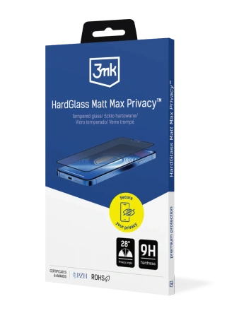 3MK SZKŁO HARTOWANE MATT MAX PRIVACY DO APPLE IPHONE 17 PRO OCHRONA