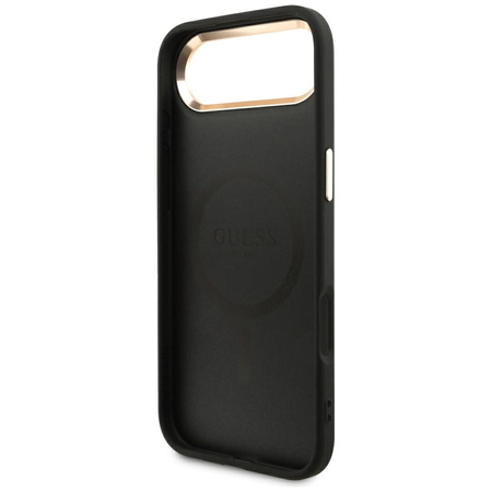 Etui Guess 4G Triangle Logo MagSafe do iPhone Air czarny złoty