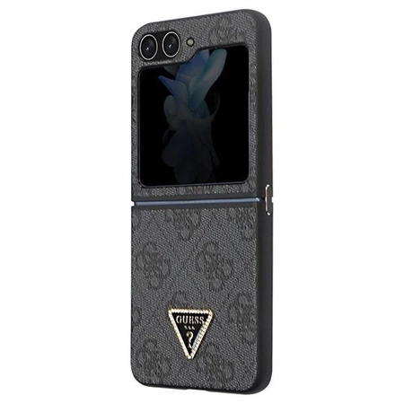 Etui Guess Leather 4G Diamond Triangle na Samsung Galaxy Z Flip 5 - czarne