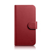 iCarer Wallet Case 2in1 etui iPhone 14 Pro skórzany pokrowiec z klapką Anti-RFID czerwony (WMI14220726-RD)