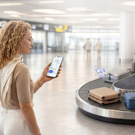 MCDODO LOKALIZATOR GPS DO BAGAŻU TORBY PLECAKA DO APPLE FIND MY BRĄZOWY